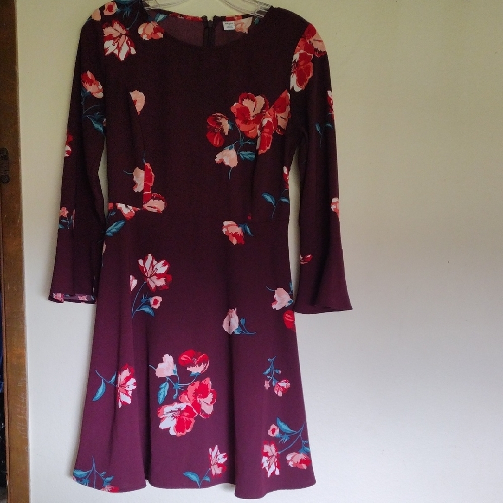 Old Navy Red Bell Sleeve A-Line Dress